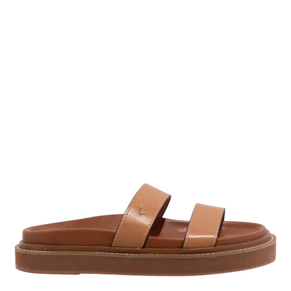 Papete Flatform Couro Nobre Soft Caramelo - vista 1 de 4