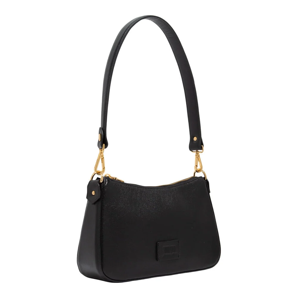 Bolsa Baguete Média Couro Floater Preto - vista 2 de 2