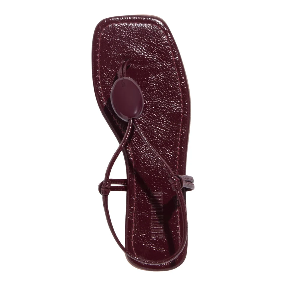 Rasteira Verniz Wetting Vermelho Malbec - vista 4 de 4
