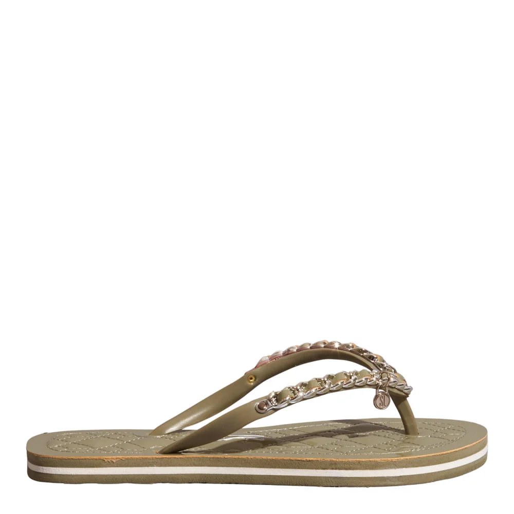Chinelo Flip Flop Verniz Verde Matte - vista 1 de 3