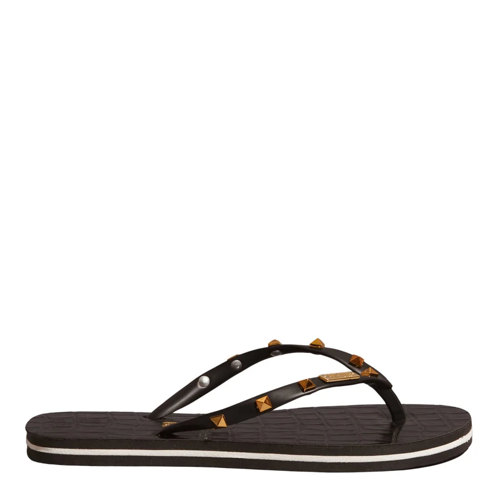 Chinelo Flip Flop Crocodiles Tachas Spike Preto - vista 1 de 3