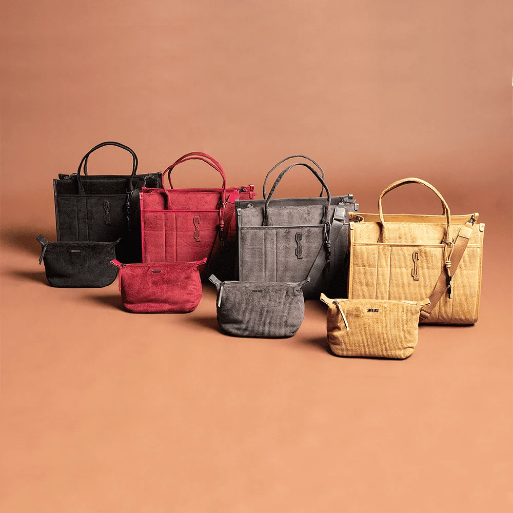 Bolsa Veludo Cinza Alça Dupla - vista 9 de 9