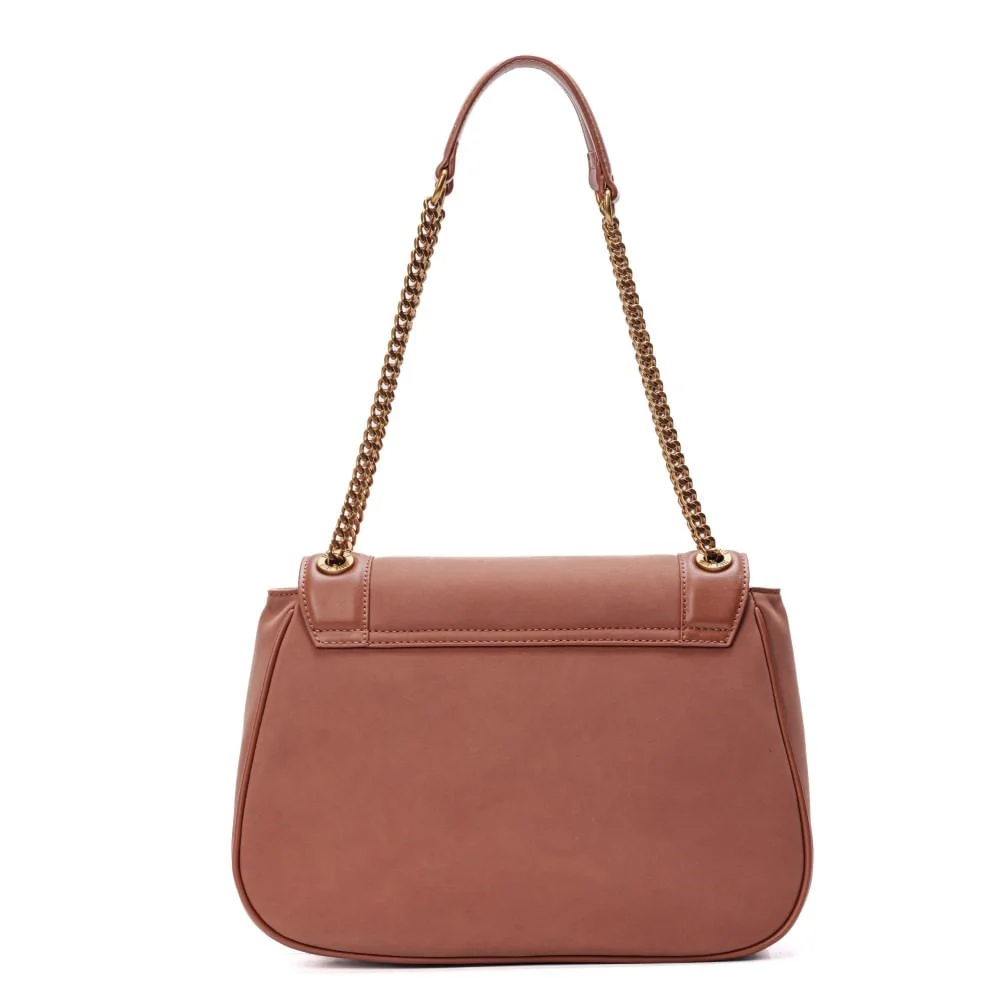 Bolsa Camurça Marrom Alça De Ombro Corrente - vista 6 de 7