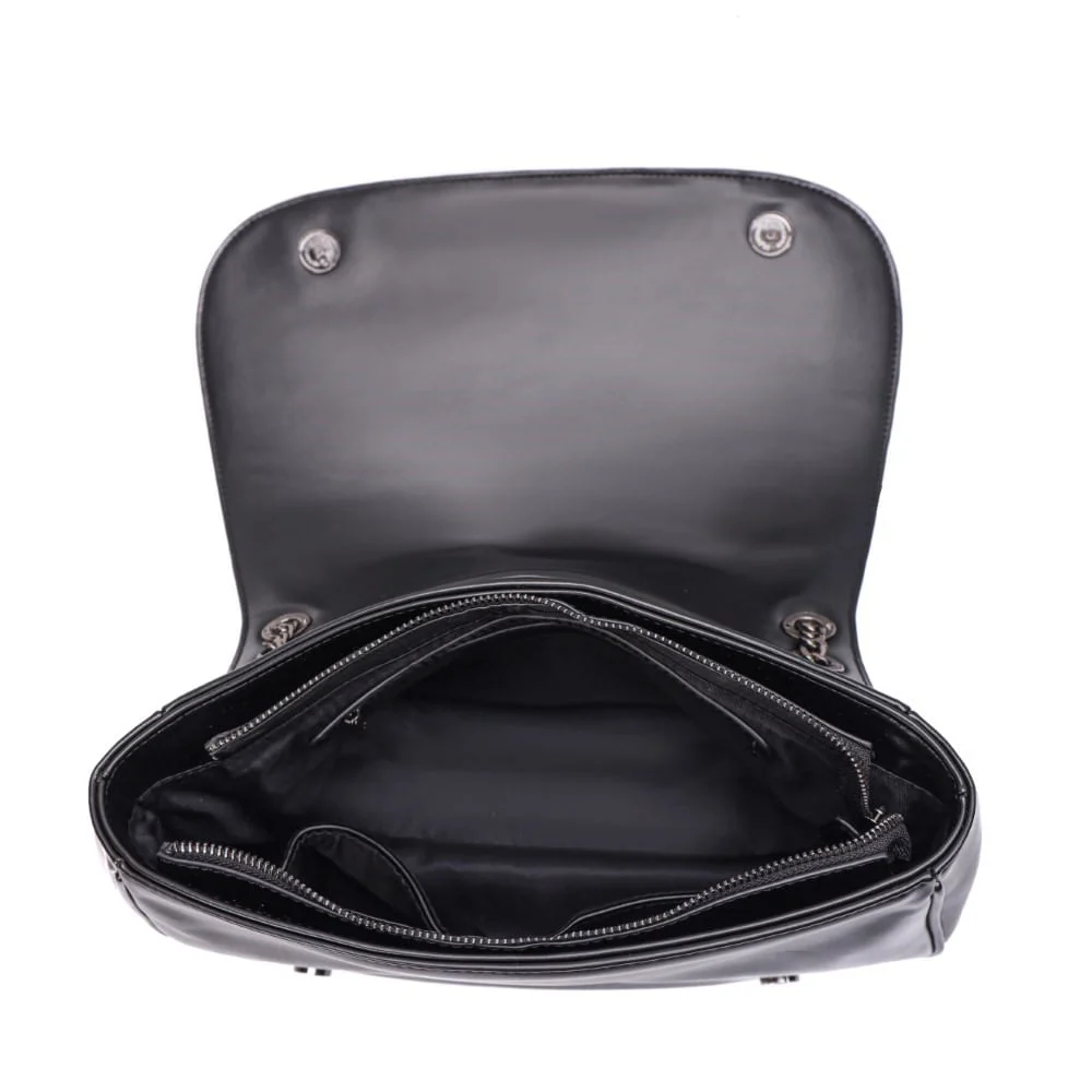 Bolsa Soft Preta Alça de Ombro Corrente - vista 4 de 6