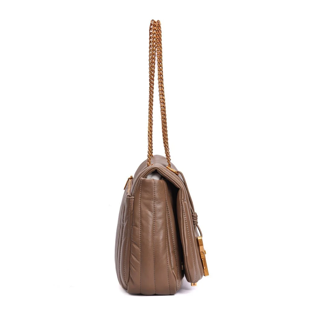Bolsa Soft Bege De Ombro - vista 4 de 5