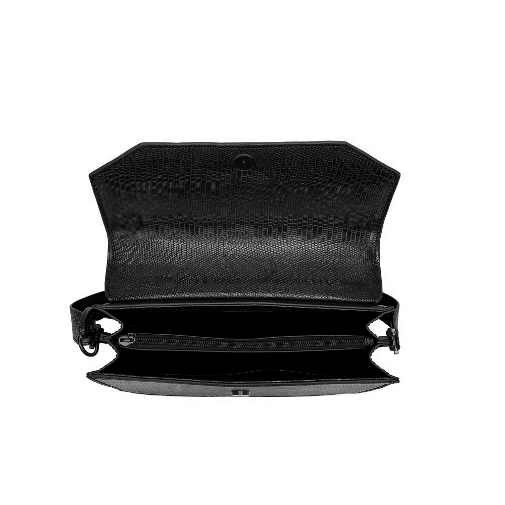 Bolsa Lizard Preta Alça Dupla - vista 3 de 5