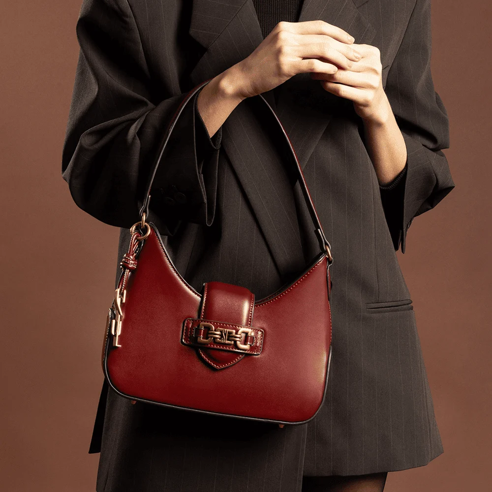 Bolsa Baguete Média Soft Liso Marsala Bridão - vista 1 de 5