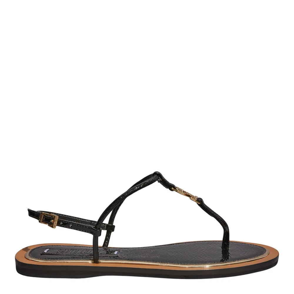 Rasteira verniz glossy preto - vista 1 de 5