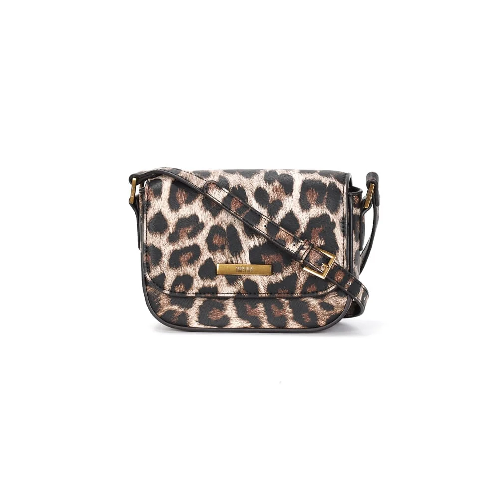 Bolsa Pequena Estampa Animal Print Onça Alça Transversal - vista 1 de 3