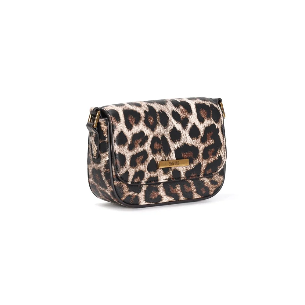 Bolsa Pequena Estampa Animal Print Onça Alça Transversal - vista 2 de 3
