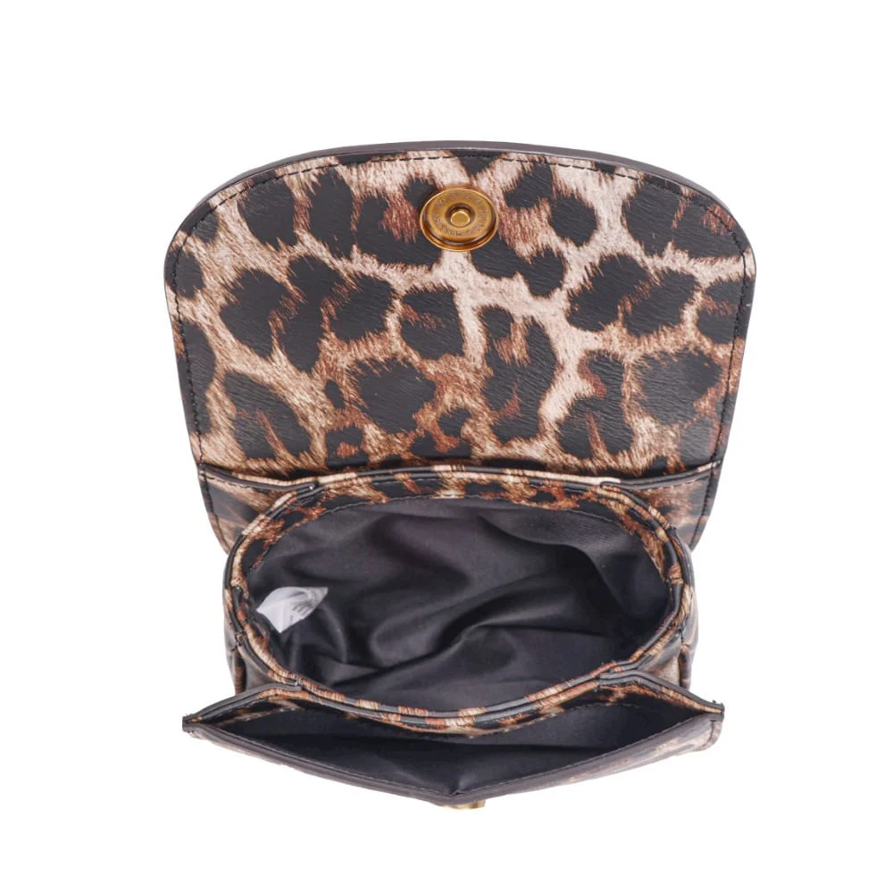 Bolsa Pequena Estampa Animal Print Onça Alça Dupla - vista 4 de 6