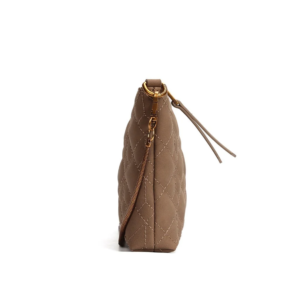 Bolsa Pequena Camurça Marrom Claro Alça Transversal - vista 3 de 6