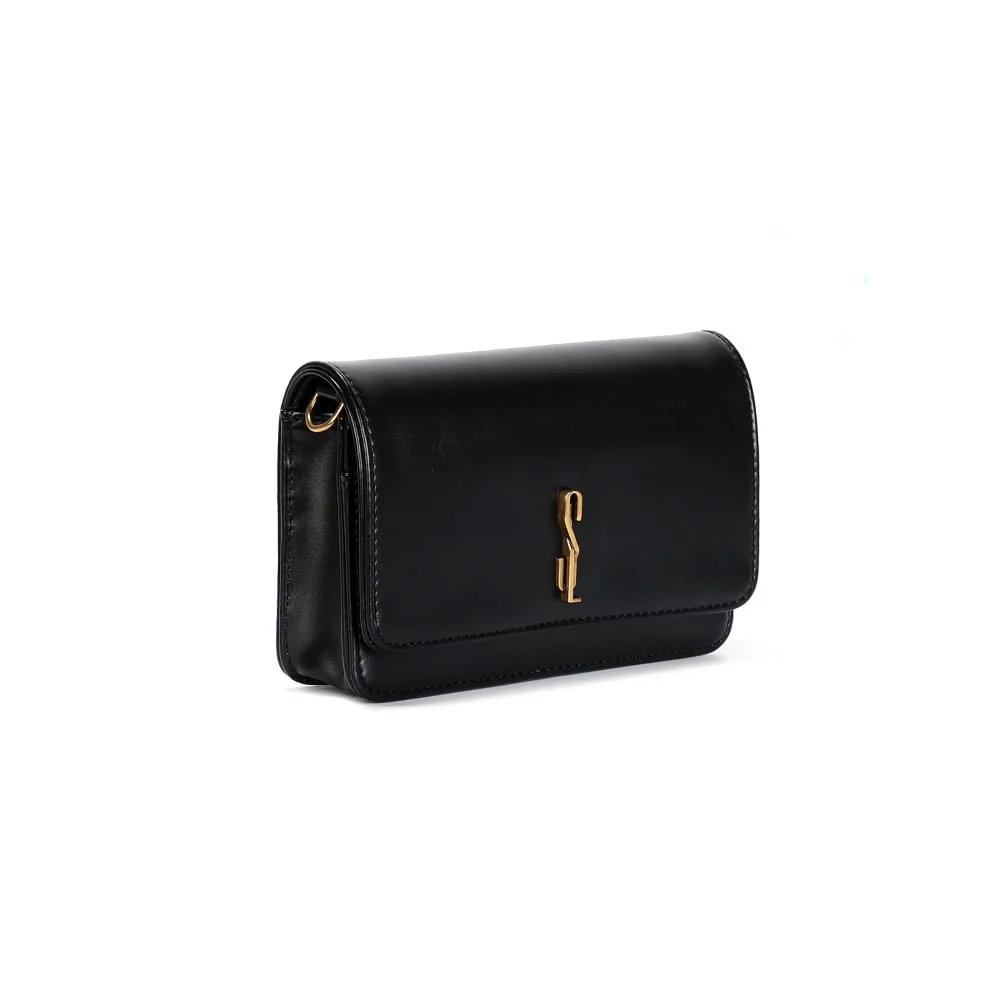Bolsa Pequena Soft Preta Alça Transversal - vista 2 de 3