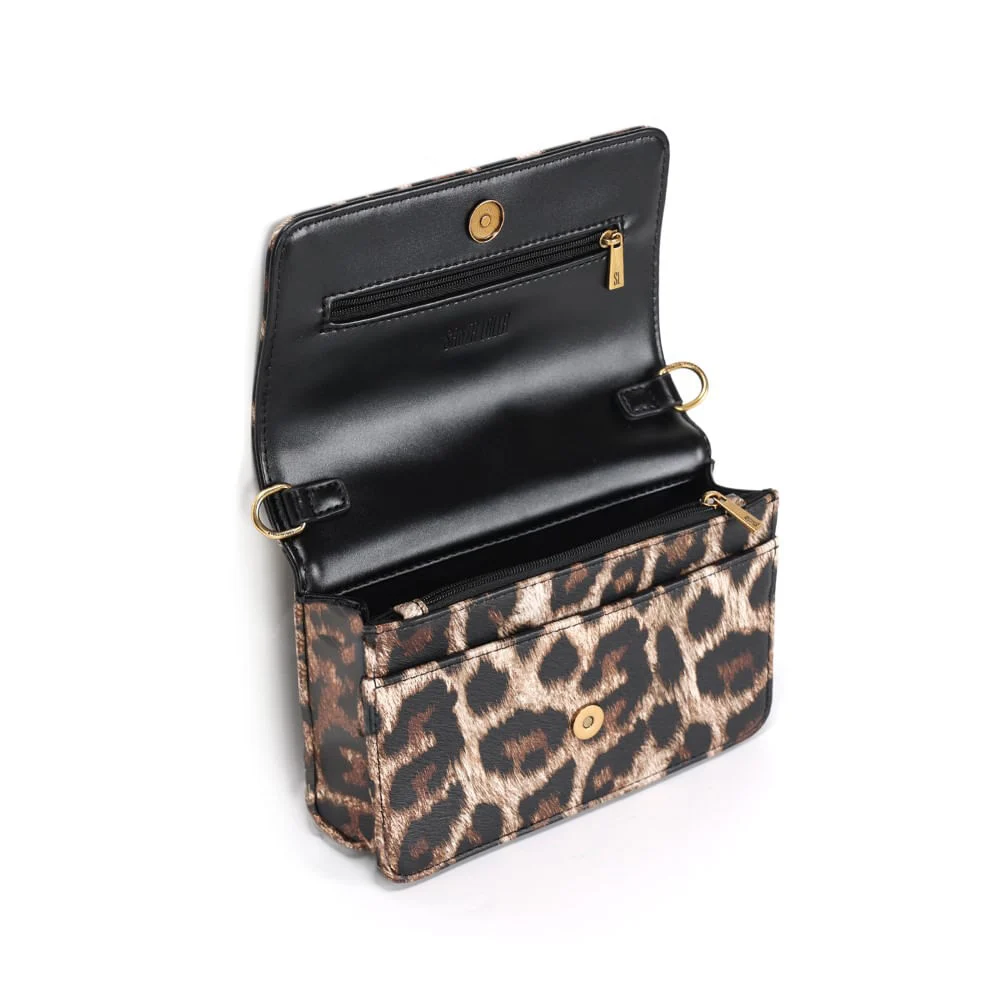 Bolsa Pequena Soft Animal Print Alça Transversal - vista 3 de 3