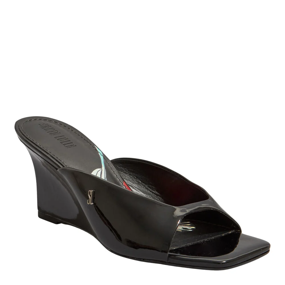 Mule Verniz Anzeli Preto Salto Anabela - vista 2 de 4