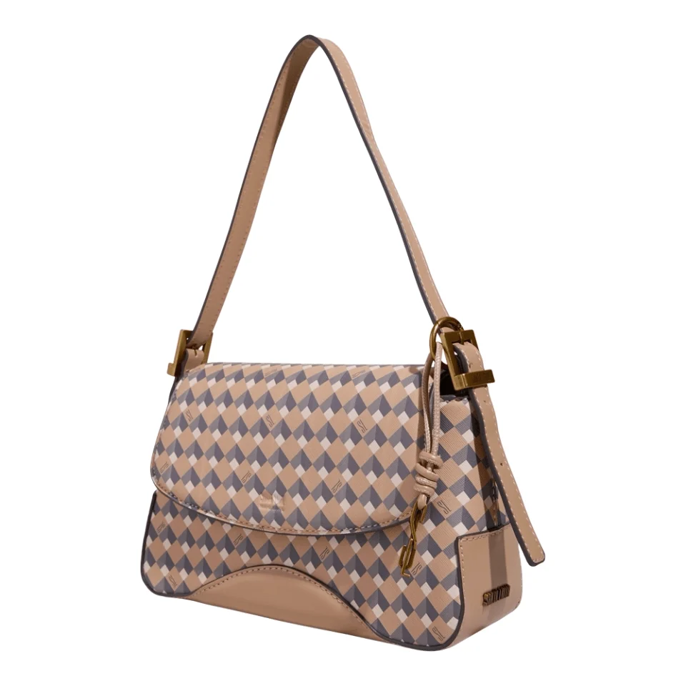 Bolsa Risco Cubos Areia - vista 2 de 5