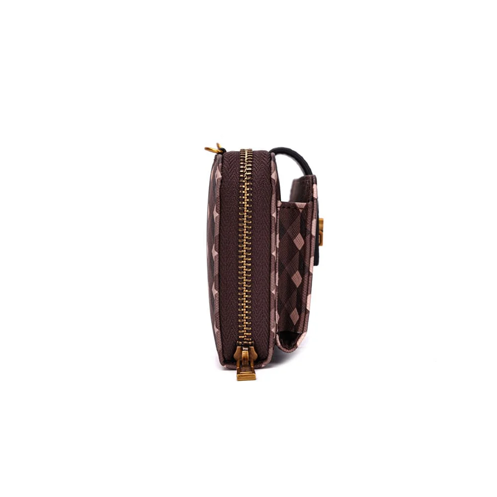 Carteira Bolsa Risco Cubos Brown - vista 3 de 6