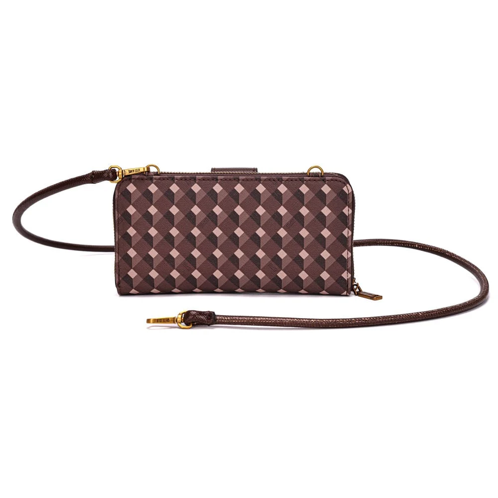 Carteira Bolsa Risco Cubos Brown - vista 6 de 6