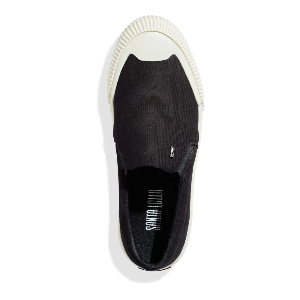 Tênis Slip On Lona Deserto Preto - vista 5 de 5