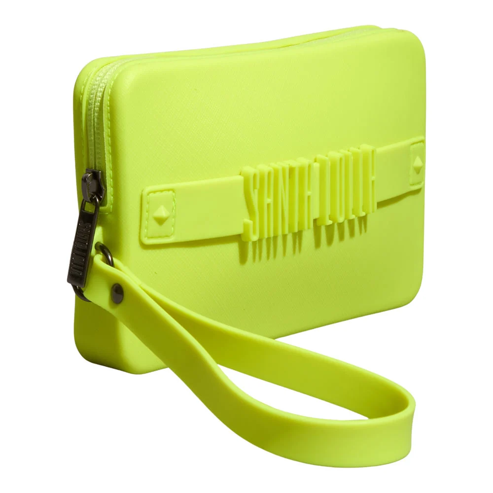 Clutch Borracha Amarelo Alça De Mão - vista 2 de 4