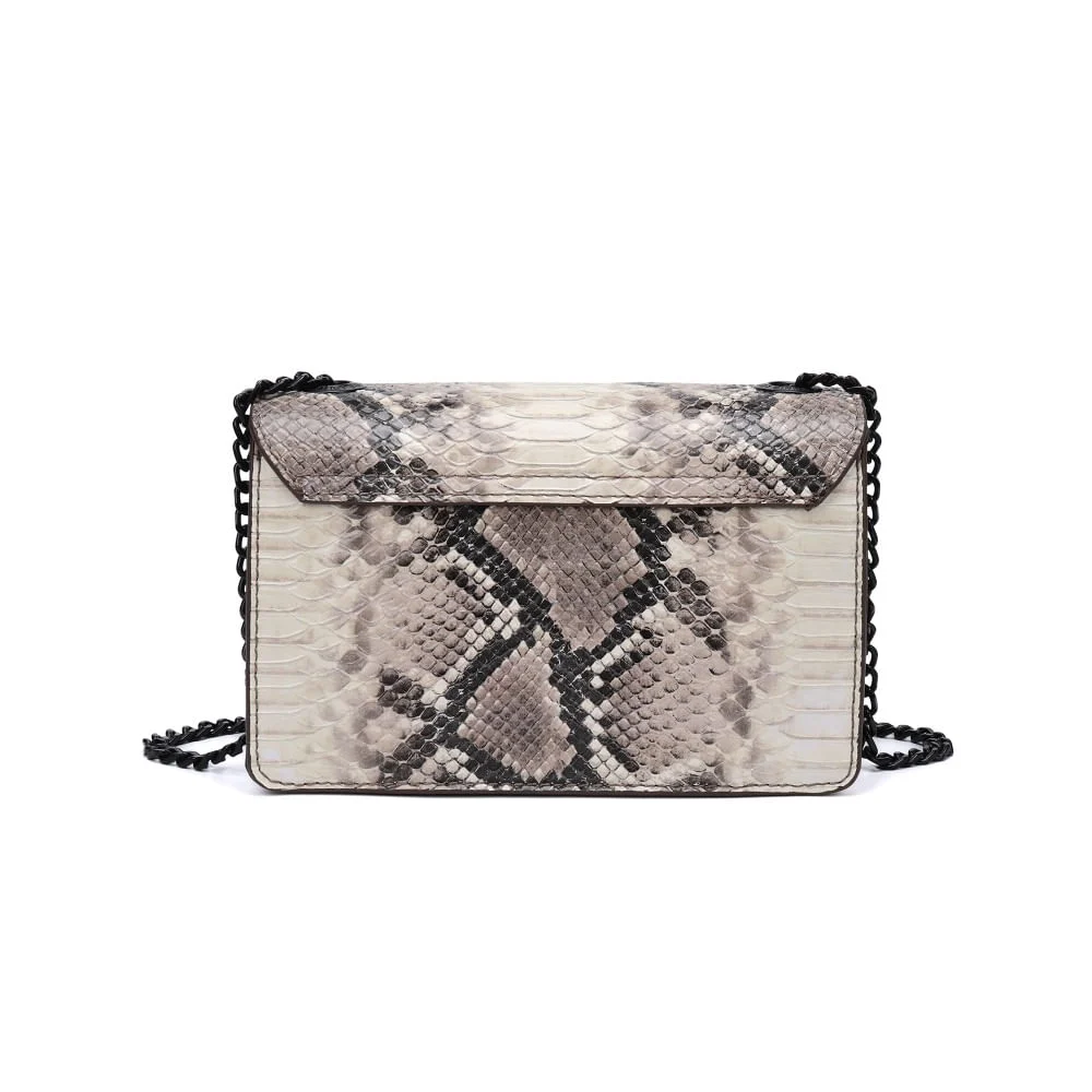 Bolsa Pequena Estampa Animal Print Cobra Alça Transversal Corrente - vista 3 de 5