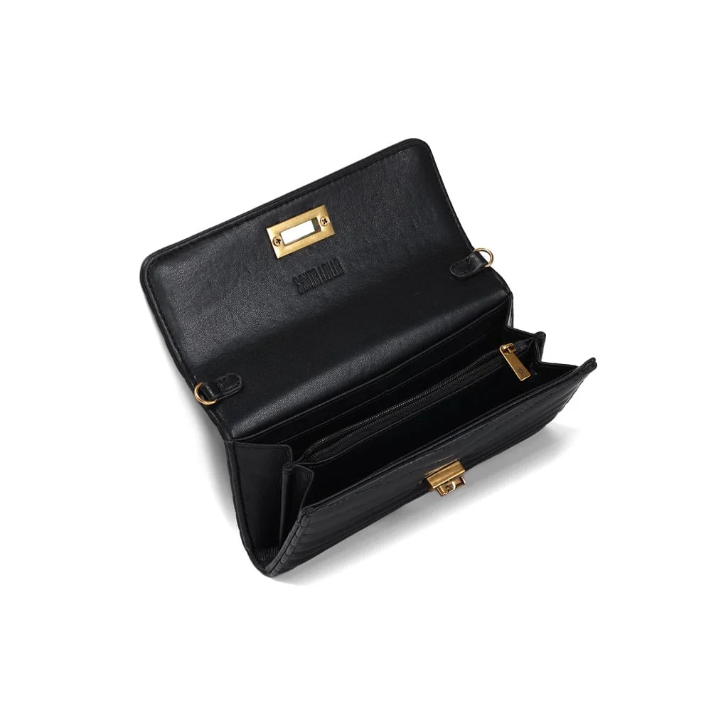 Bolsa Carteira Soft Preto Alça De Ombro - vista 3 de 3
