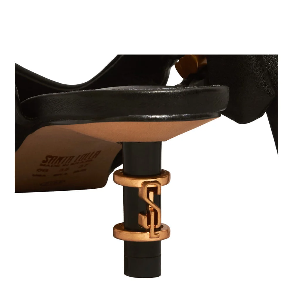 Scarpin Amarração Napa Soft Preto Salto Médio - vista 6 de 7
