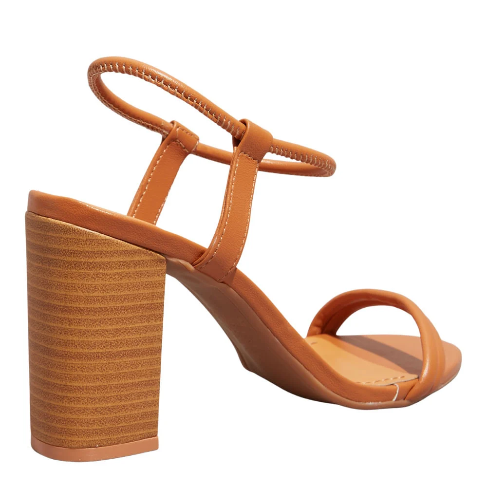 Sandália Ecowear Caramelo Salto Médio Grosso - vista 3 de 3