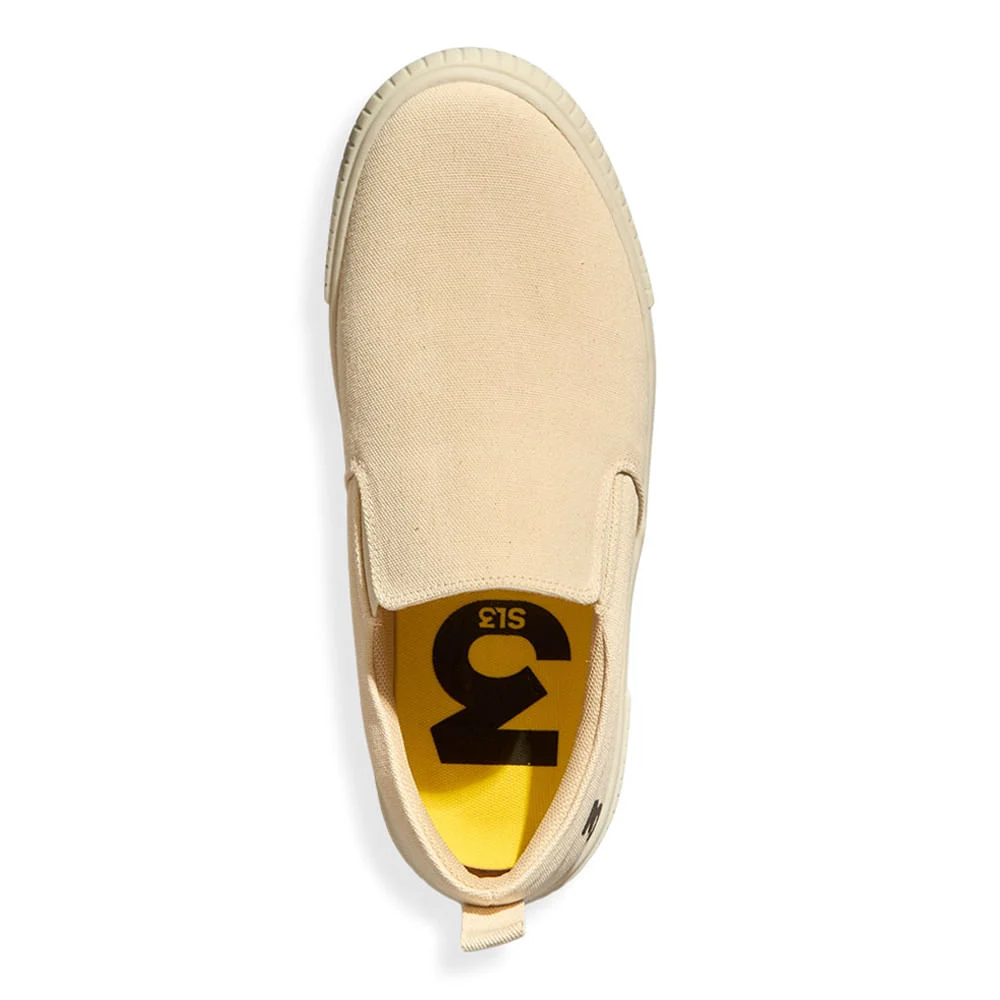 Tênis Slip On Masculino Lona Deserto Bege - vista 3 de 4