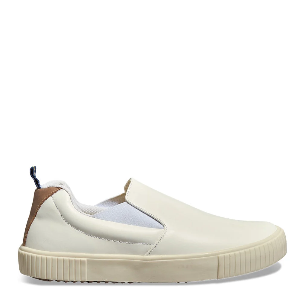 Tênis Slip On Masculino Couro Confort Branco Absoluto - vista 1 de 4
