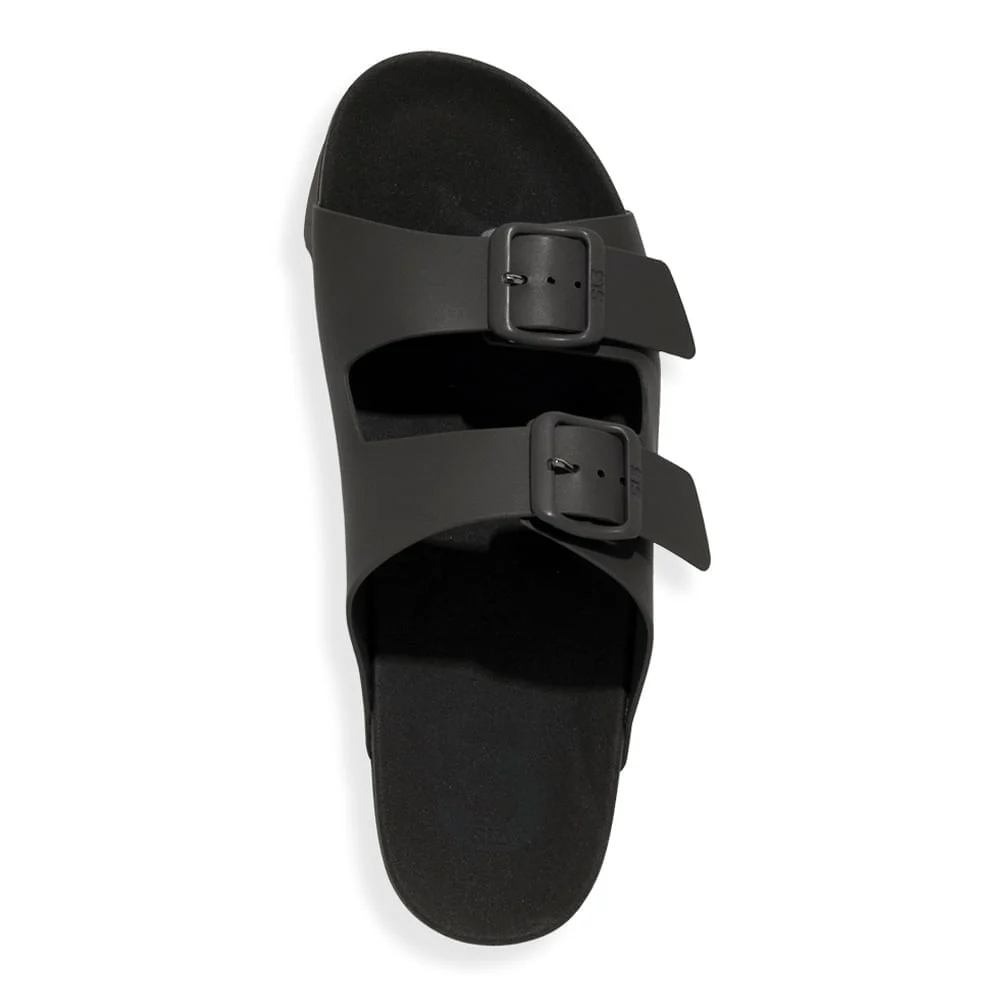 Chinelo Slide Fivela Masculino Borracha Cinza Titânio - vista 4 de 4