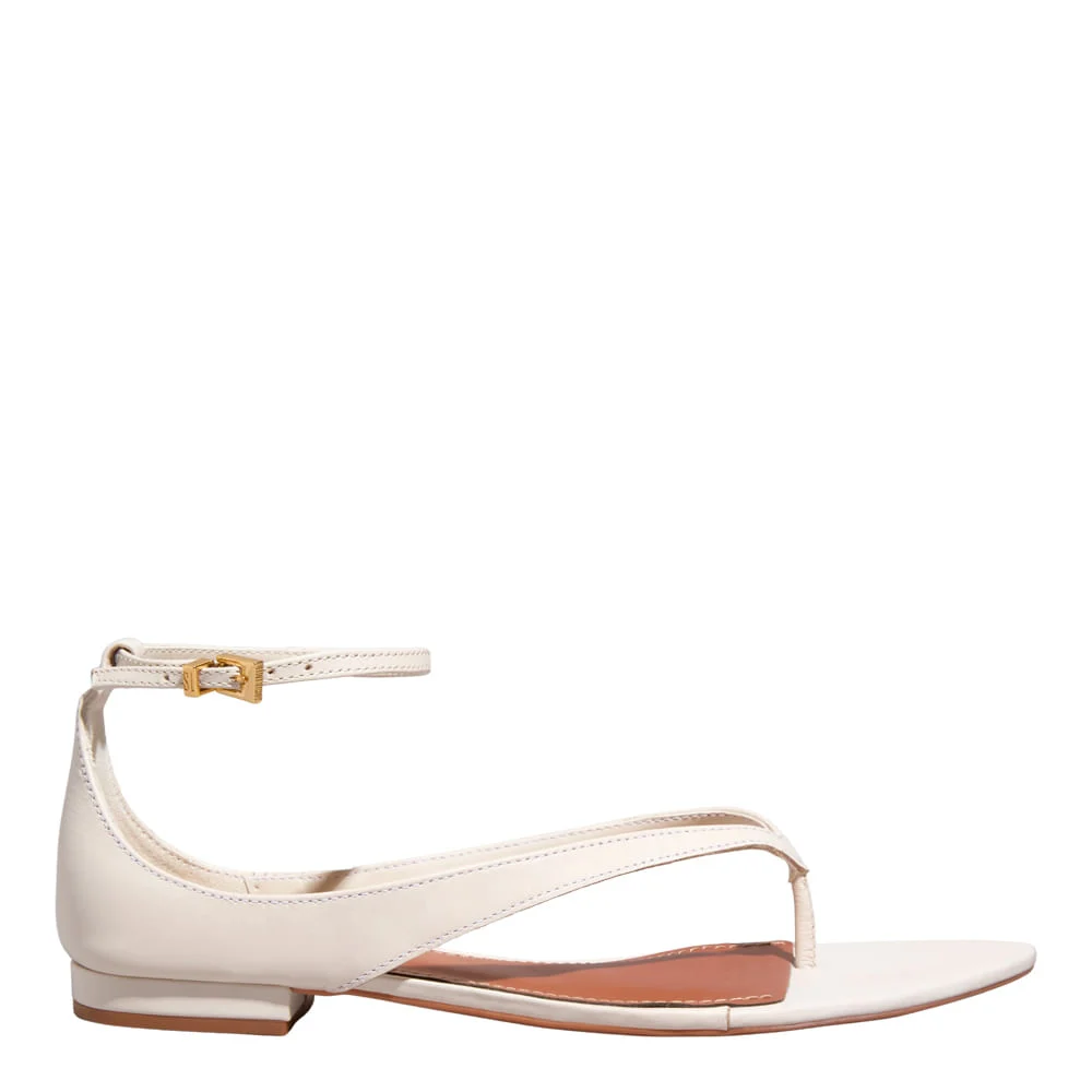 Rasteira Couro Pelica Soft New Marfim - vista 1 de 3