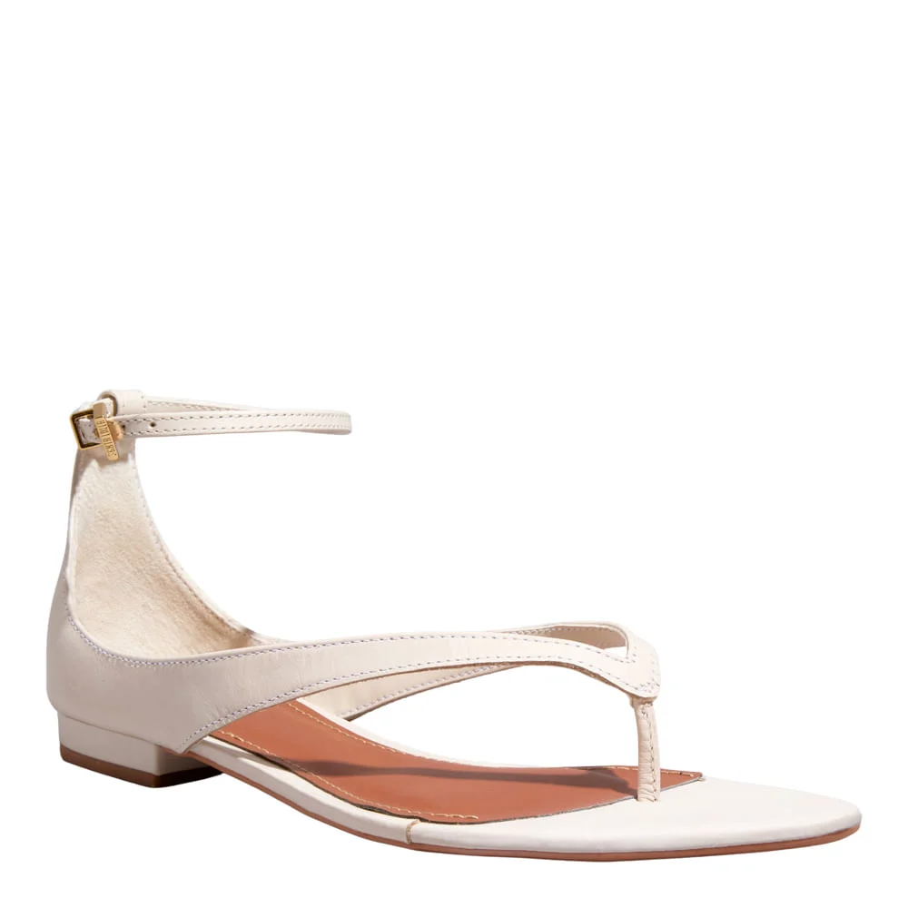 Rasteira Couro Pelica Soft New Marfim - vista 2 de 3