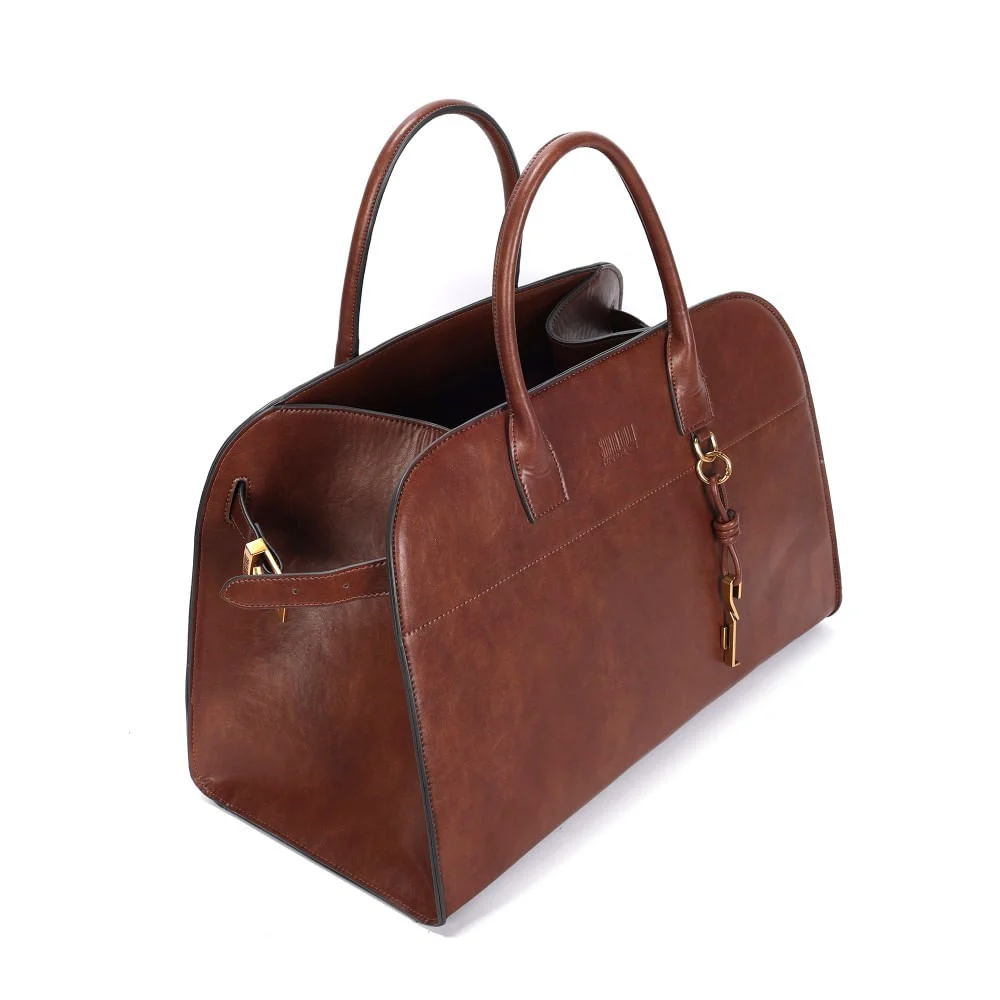Bolsa Grande Rustico Marrom Alça Ombro - vista 5 de 5