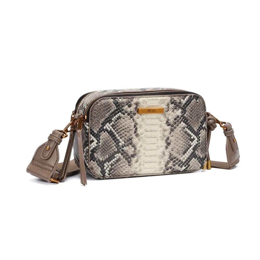 Bolsa Estampa Animal Print Cobra Alça Gorgurão Transversal - vista 2 de 5