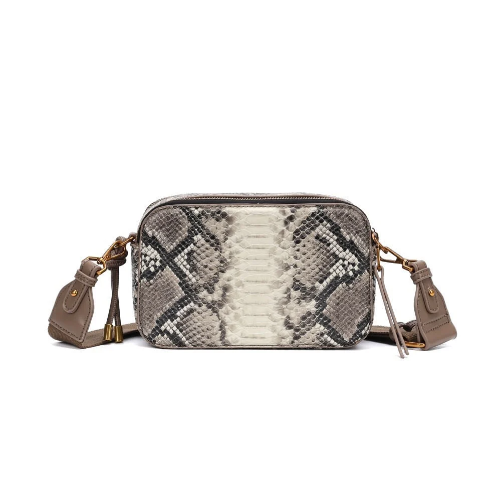 Bolsa Estampa Animal Print Cobra Alça Gorgurão Transversal - vista 3 de 5