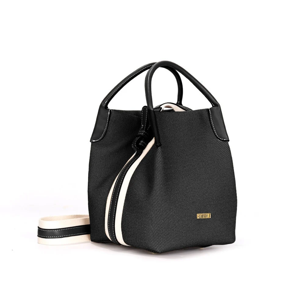 Bolsa Bucket Floater Preto Alça Dupla - vista 2 de 3