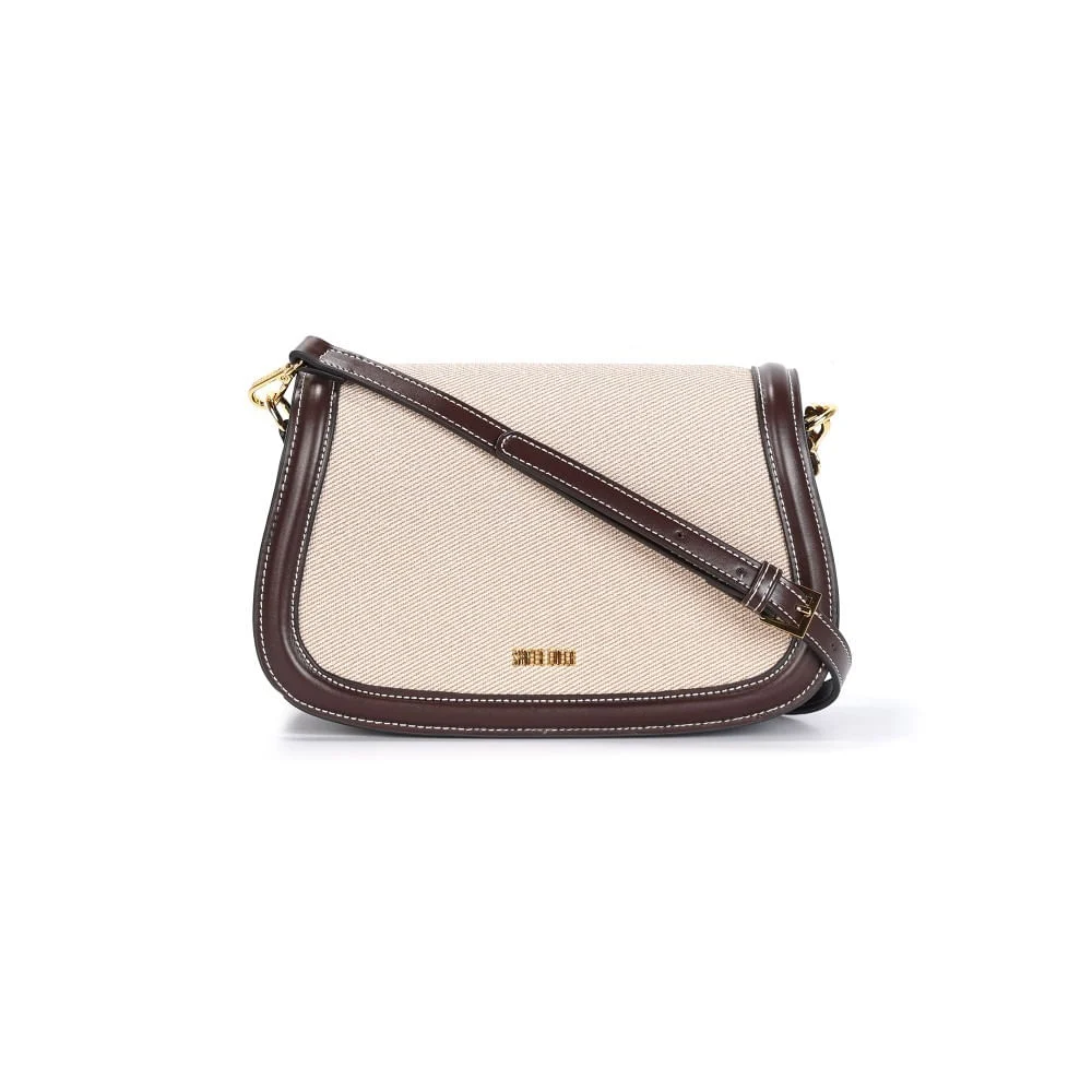 Bolsa Canvas Bege Alça Transversal - vista 1 de 5
