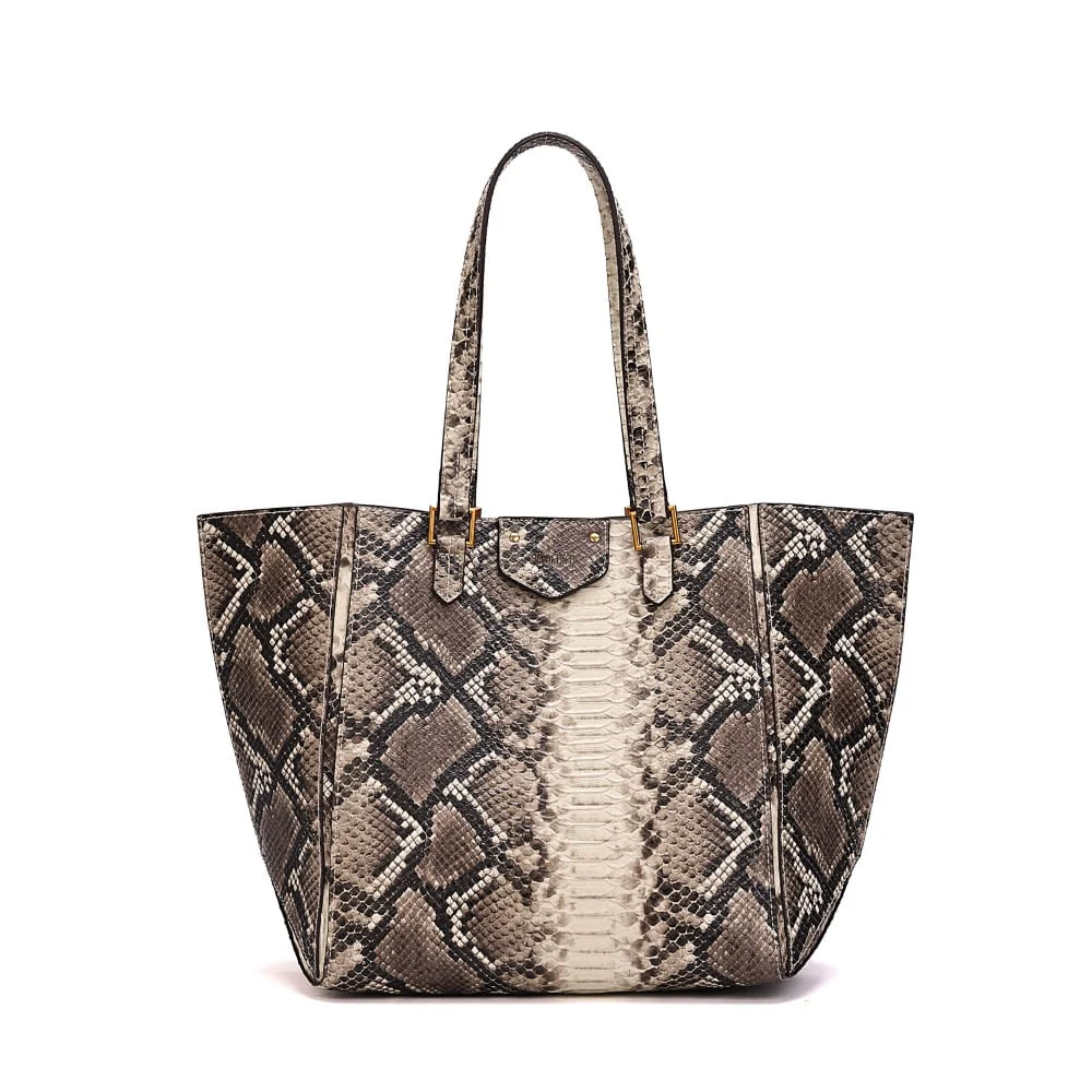 Bolsa Grande Estampa Animal Print Cobra Alça Ombro - vista 2 de 9