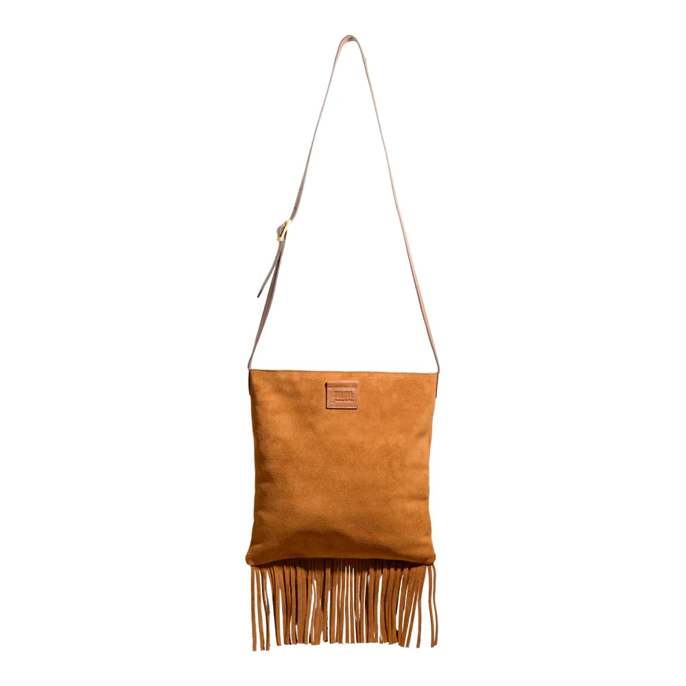 Bolsa M Couro Camurça Mostarda - vista 1 de 3