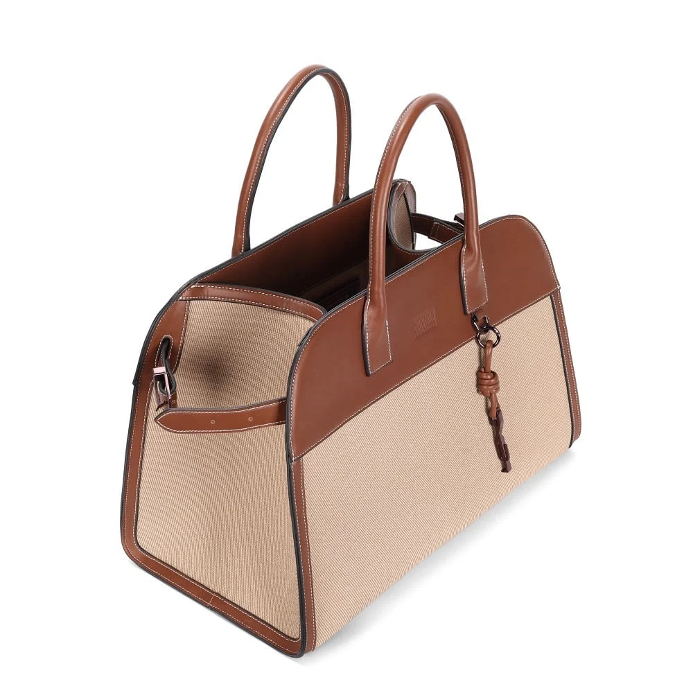 Bolsa Grande Material Canvas Marrom  Cinnamon - vista 3 de 3