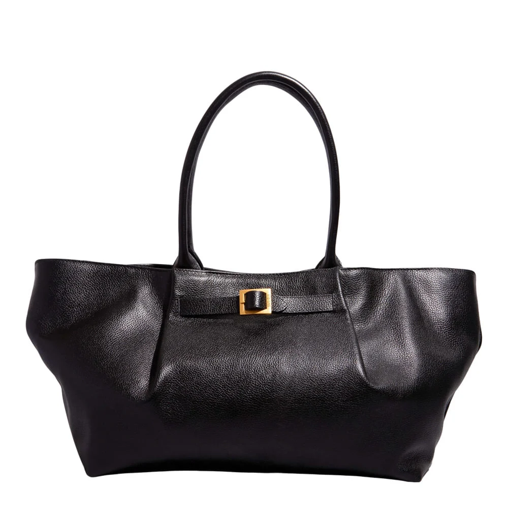 Bolsa G Couro Floater Preto - vista 1 de 4