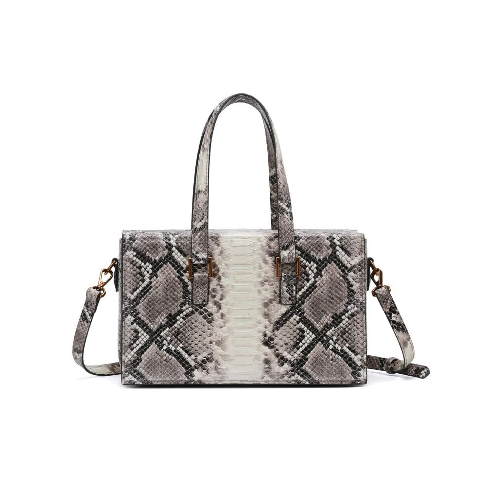 Bolsa Tote Estampa Animal Print Cobra Alça Dupla - vista 3 de 5