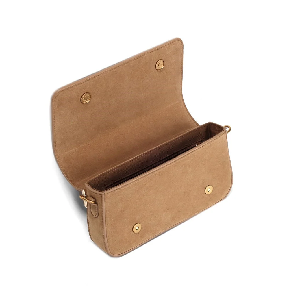 Bolsa P Material Camurça Bege - vista 3 de 3