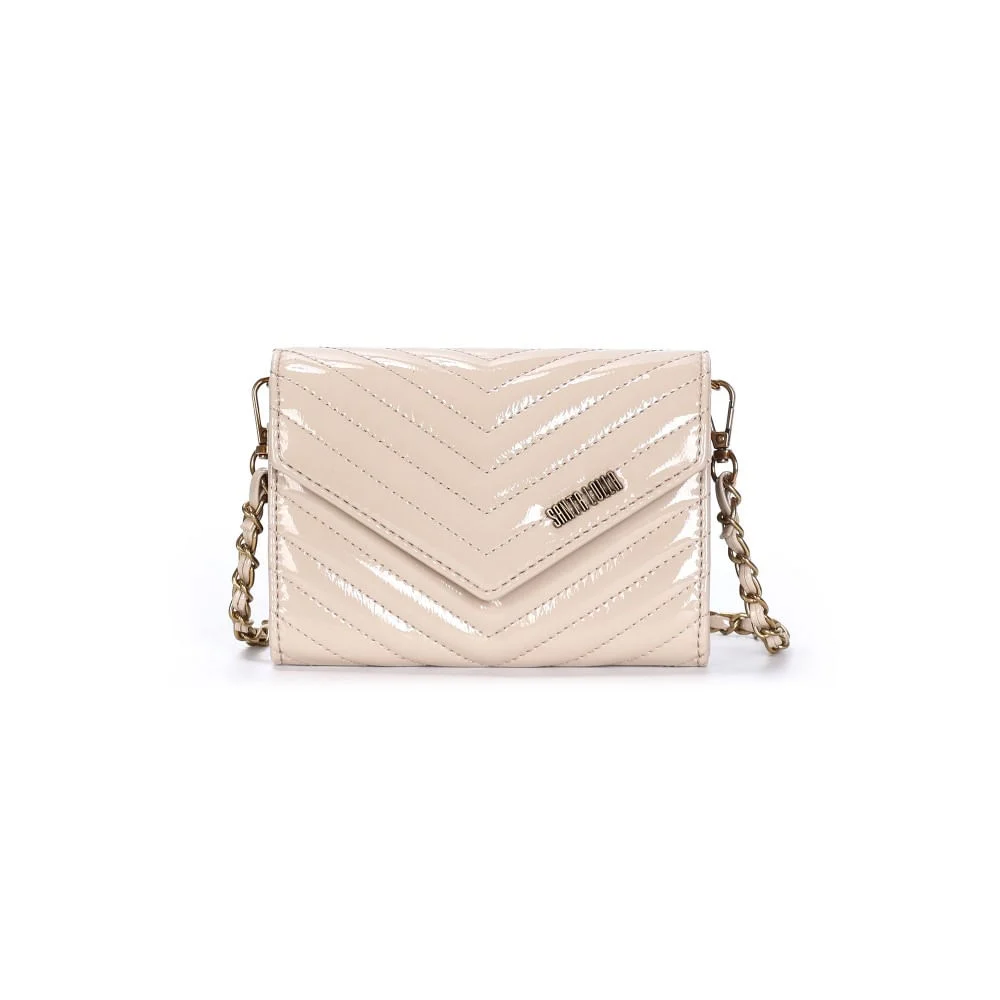 Bolsa Carteira Pequena Verniz New Sand Alça Transversal - vista 1 de 3