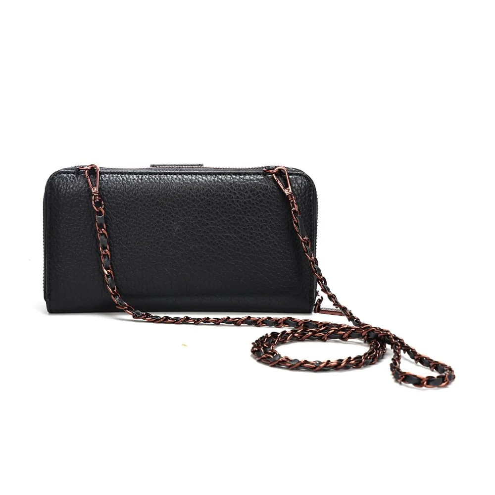 Bolsa Carteira Floater Preta Alça de Ombro - vista 5 de 8