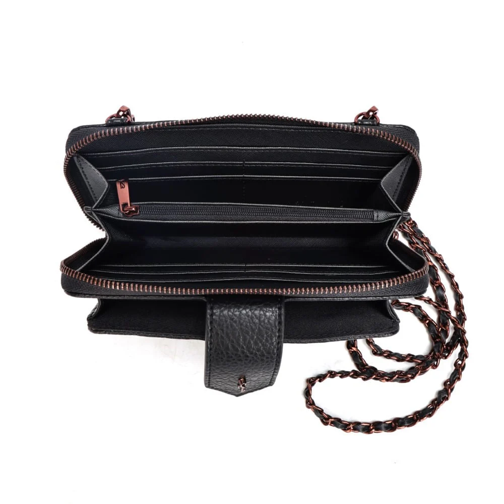 Bolsa Carteira Floater Preta Alça de Ombro - vista 7 de 8