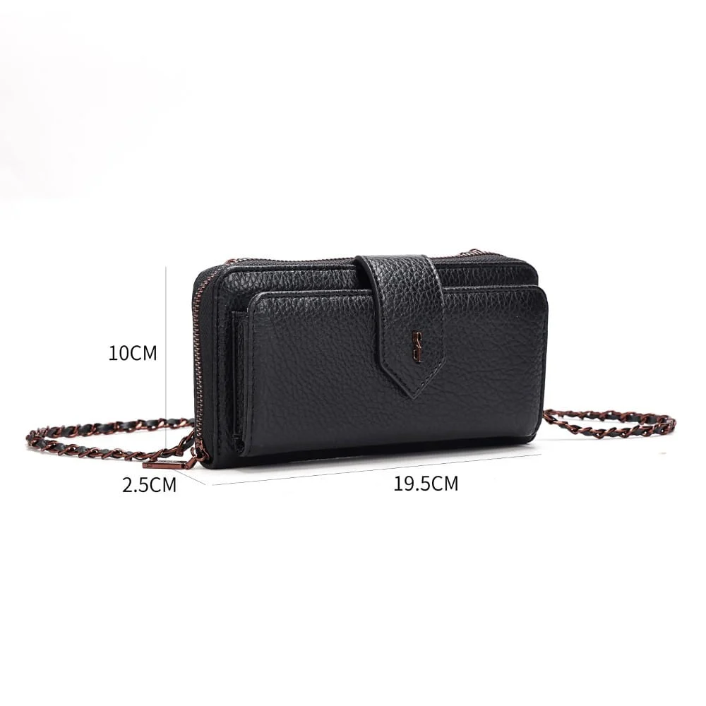Bolsa Carteira Floater Preta Alça de Ombro - vista 8 de 8