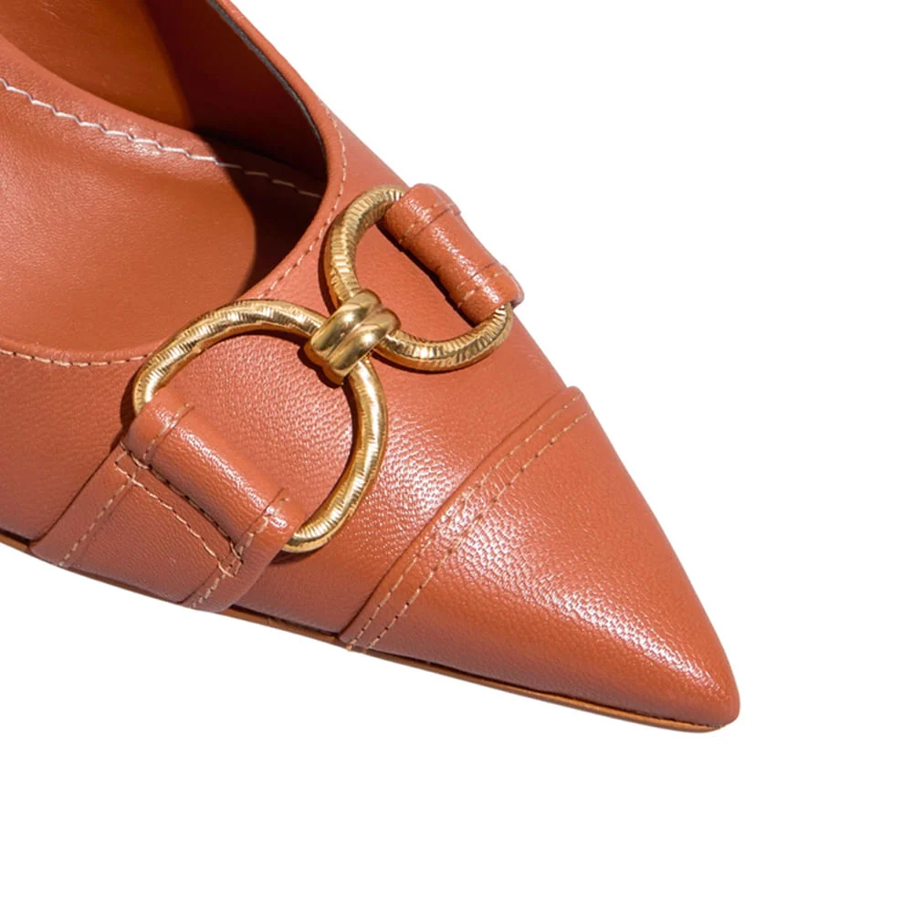 Scarpin Couro Pelica Soft Safari - vista 4 de 4