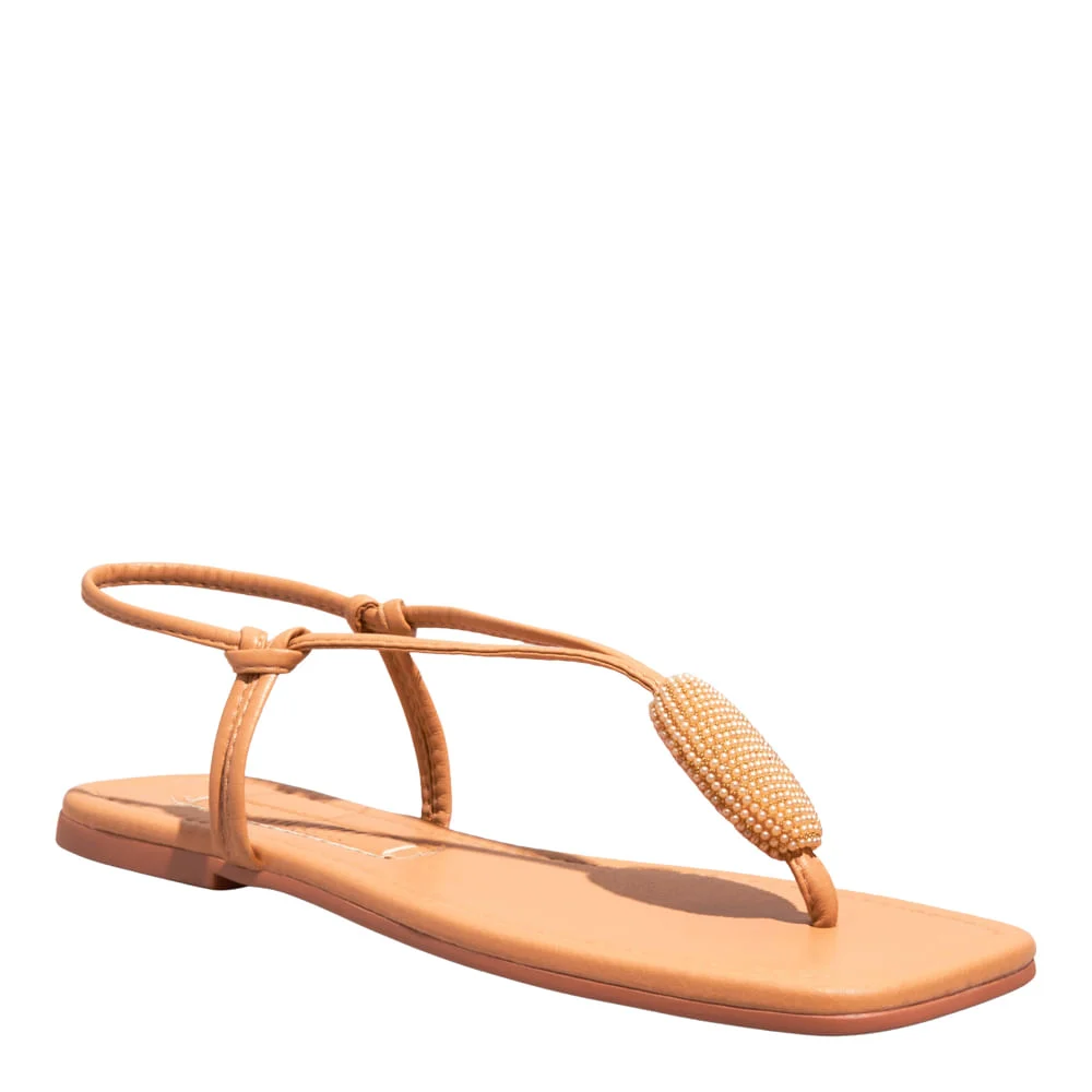 Rasteira Napa Soft Palha - vista 1 de 3